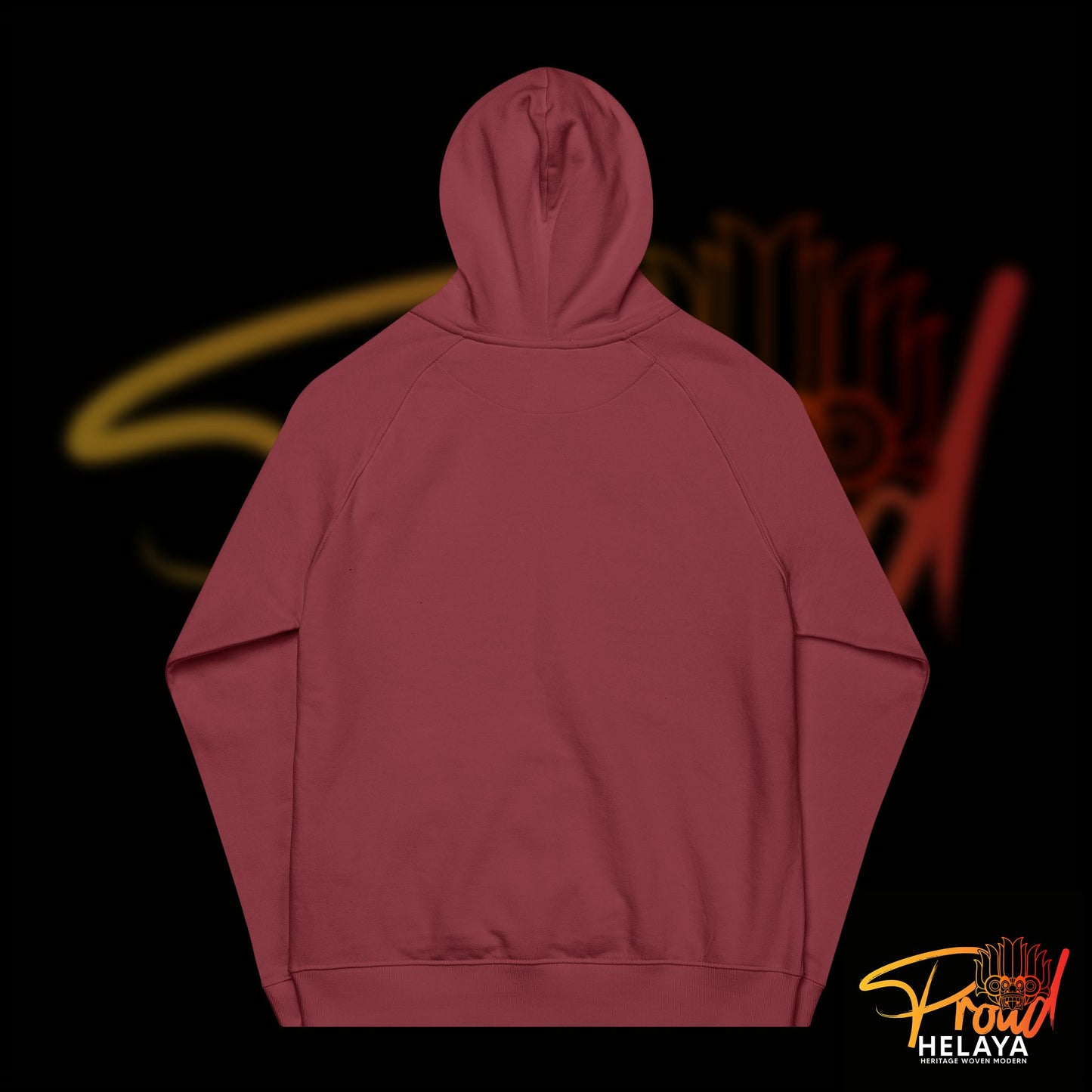 Proud Helaya Embroidered Unisex Eco Raglan Hoodie