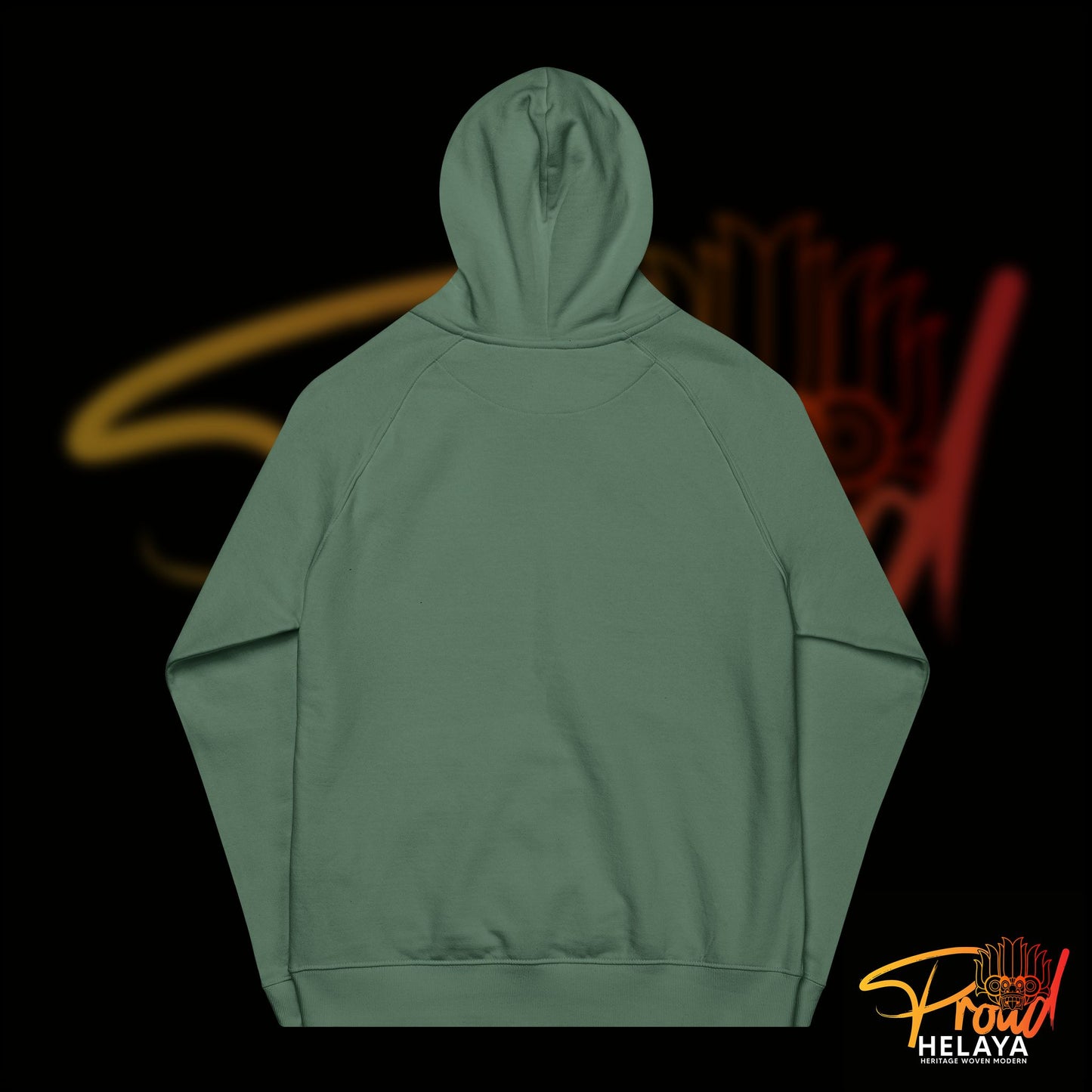 Proud Helaya Embroidered Unisex Eco Raglan Hoodie