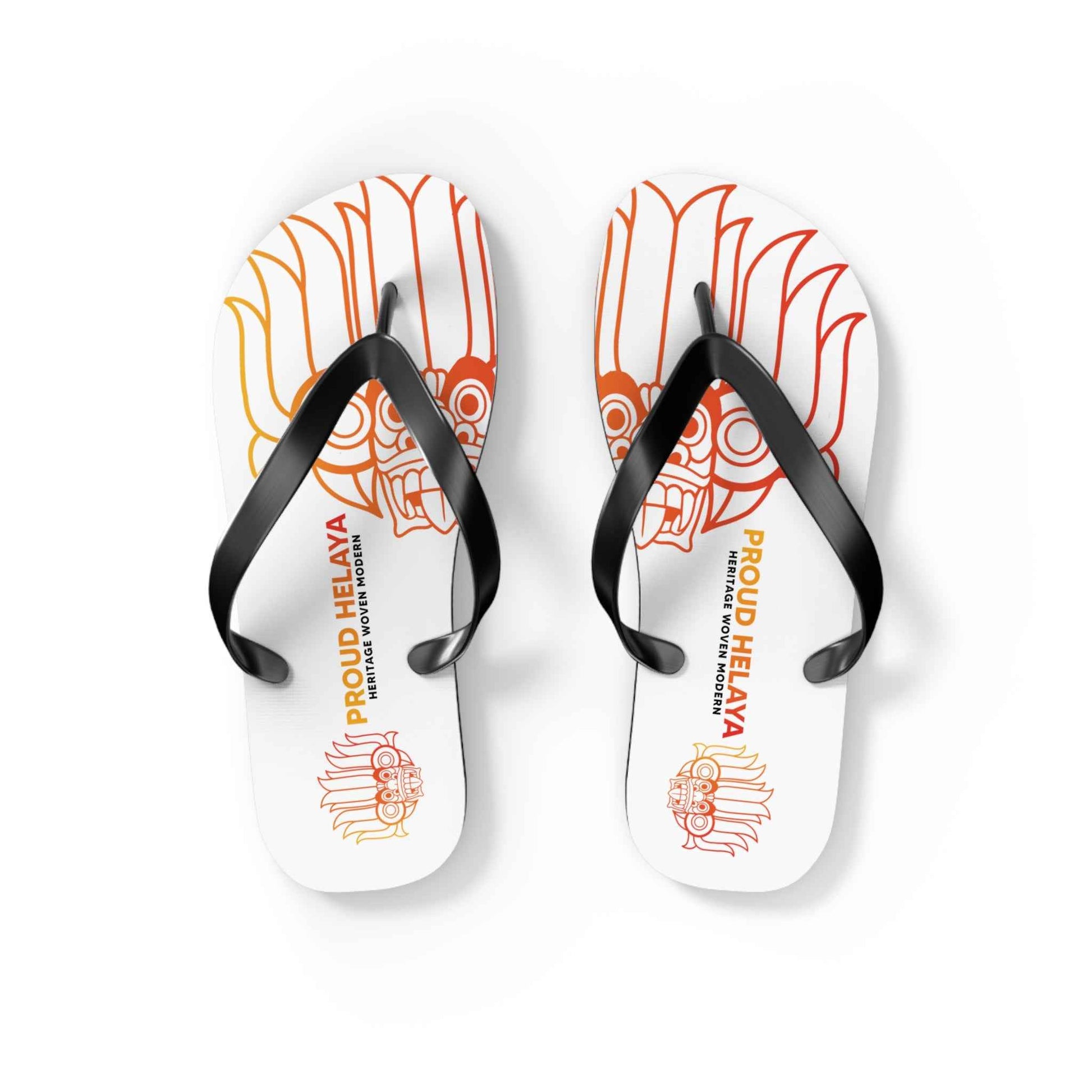 Proud Helaya Vibrant Graphic Flip Flops