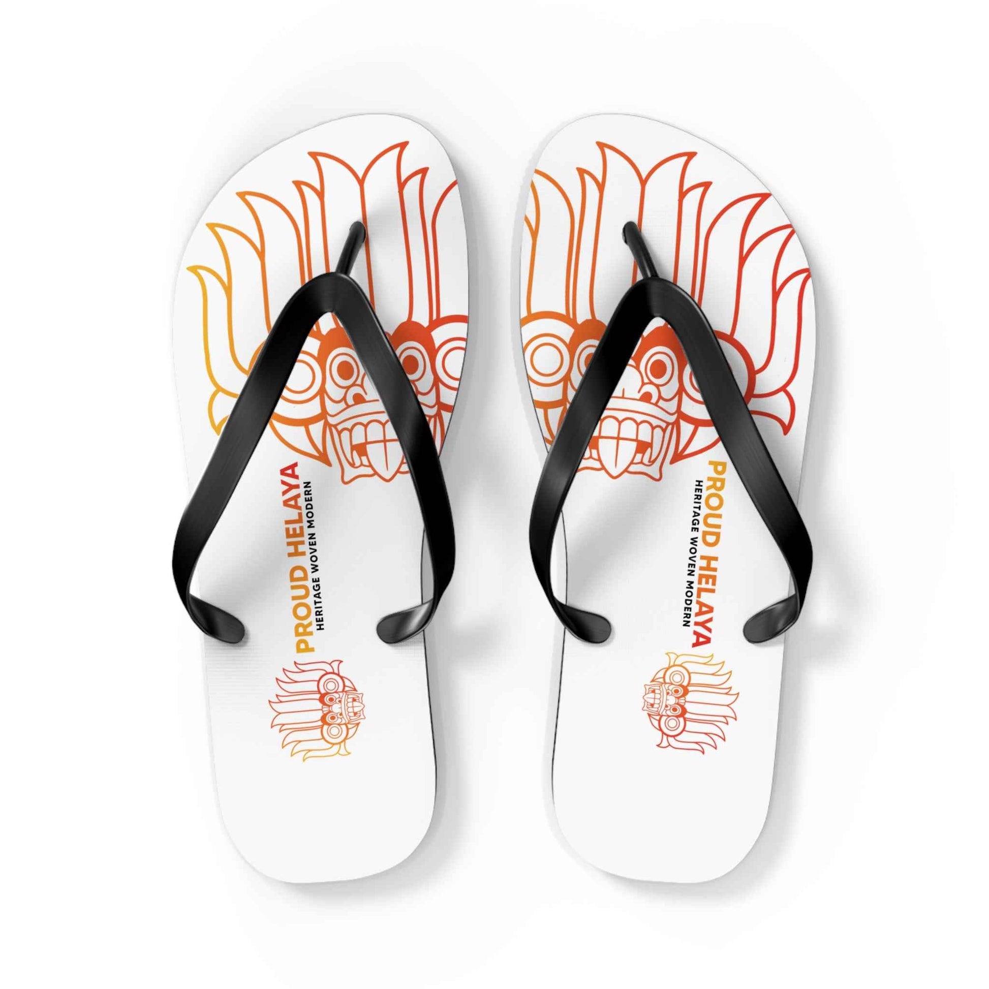Proud Helaya Vibrant Graphic Flip Flops
