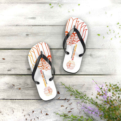 Proud Helaya Vibrant Graphic Flip Flops