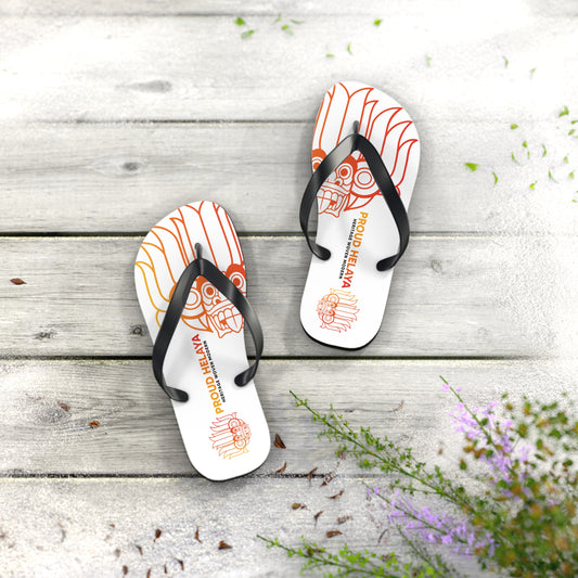 Proud Helaya Vibrant Graphic Flip Flops