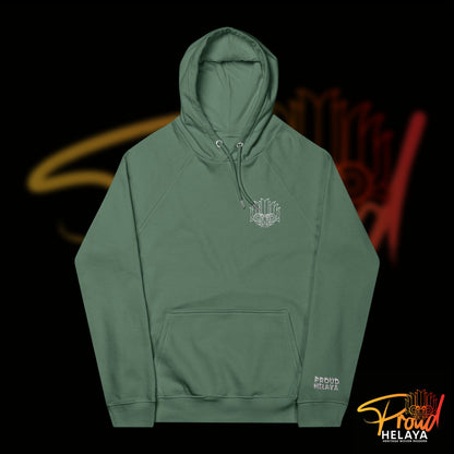 Proud Helaya Embroidered Unisex Eco Raglan Hoodie