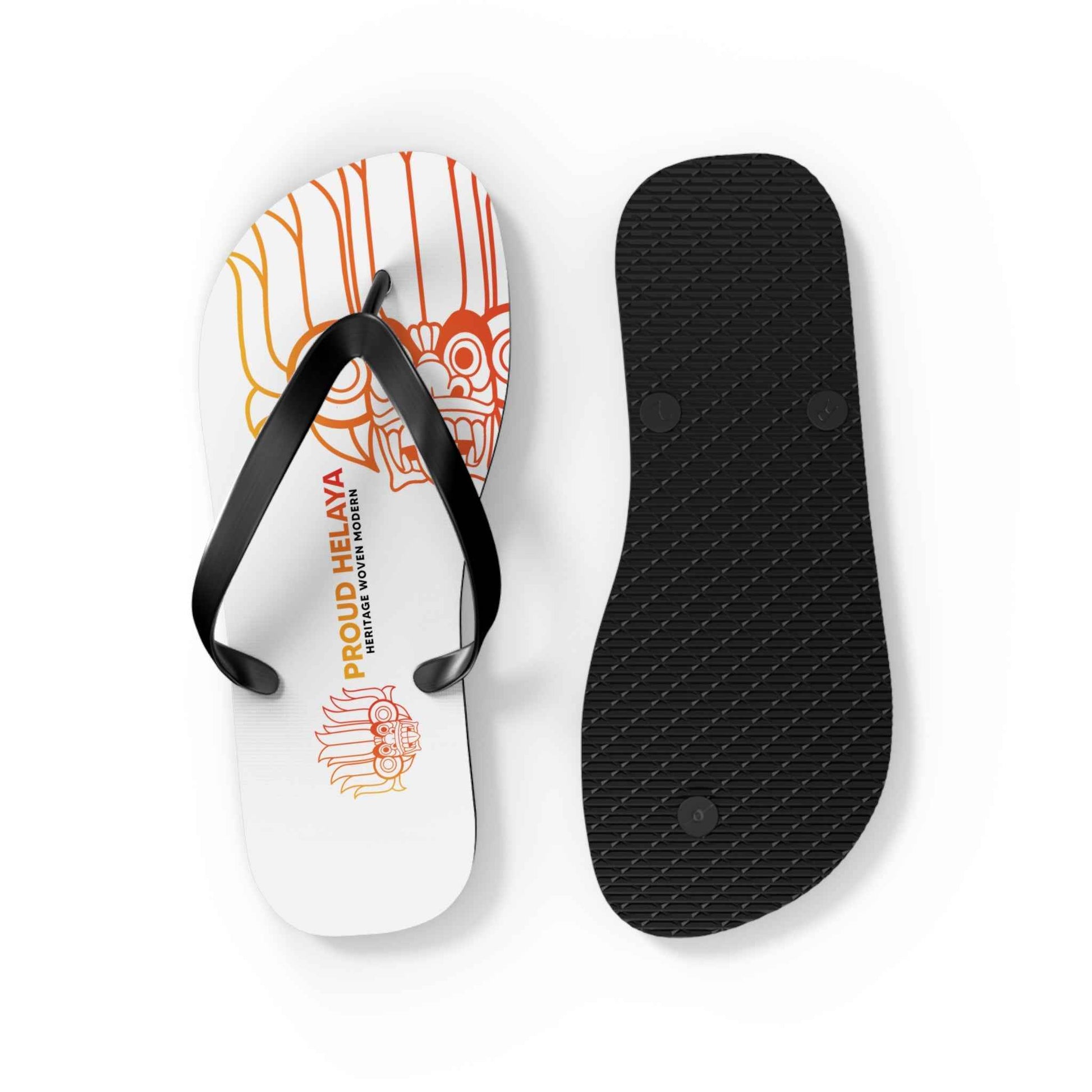 Proud Helaya Vibrant Graphic Flip Flops